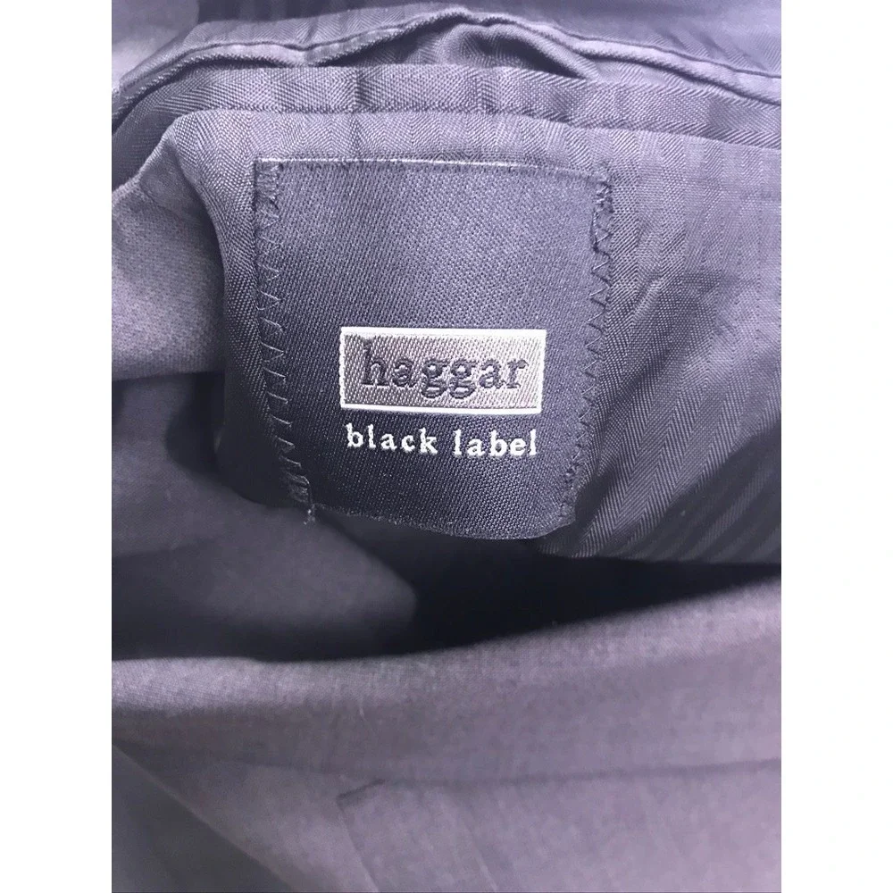 Haggar Blazer Mens 42R‎ Dark Gray Good Black Label 3-Button Suit Jacket Coat